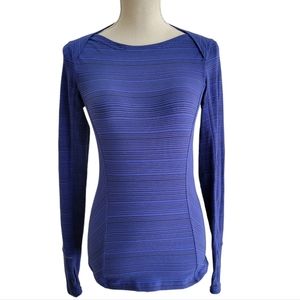 Lululemon Kanto Catch Me Striped Long Sleeve Blouse Rulu Fabric‎